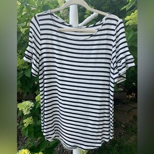 Black and white striped tee